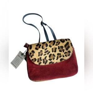Soruka mixed print recycled leather purse